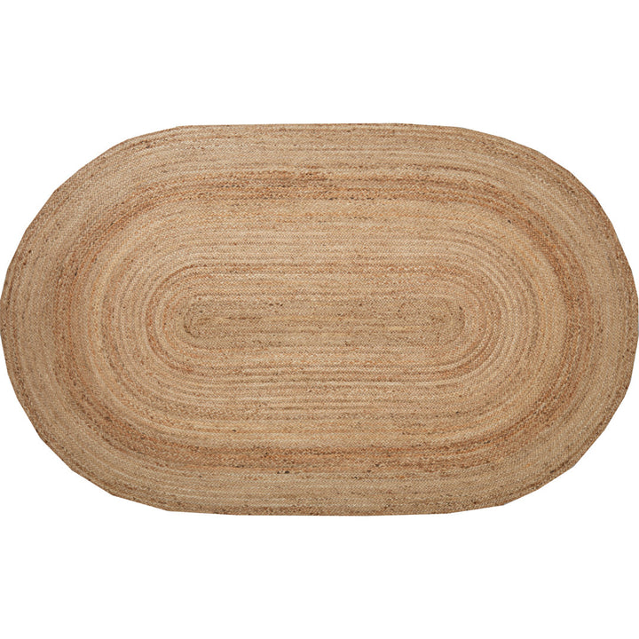 Charbonneau Braided Jute Natural Tan Area Rug Bay Isle Home™ Rug Size: Oval 5' x 8'