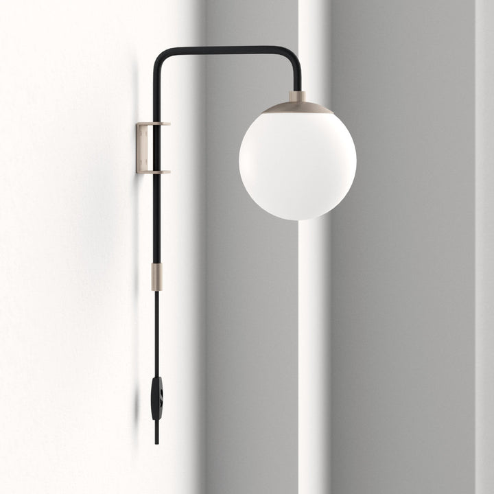 Birchanger 1 - Light Plug-In Armed Sconce Wrought Studio™ Finish: Satin Brass