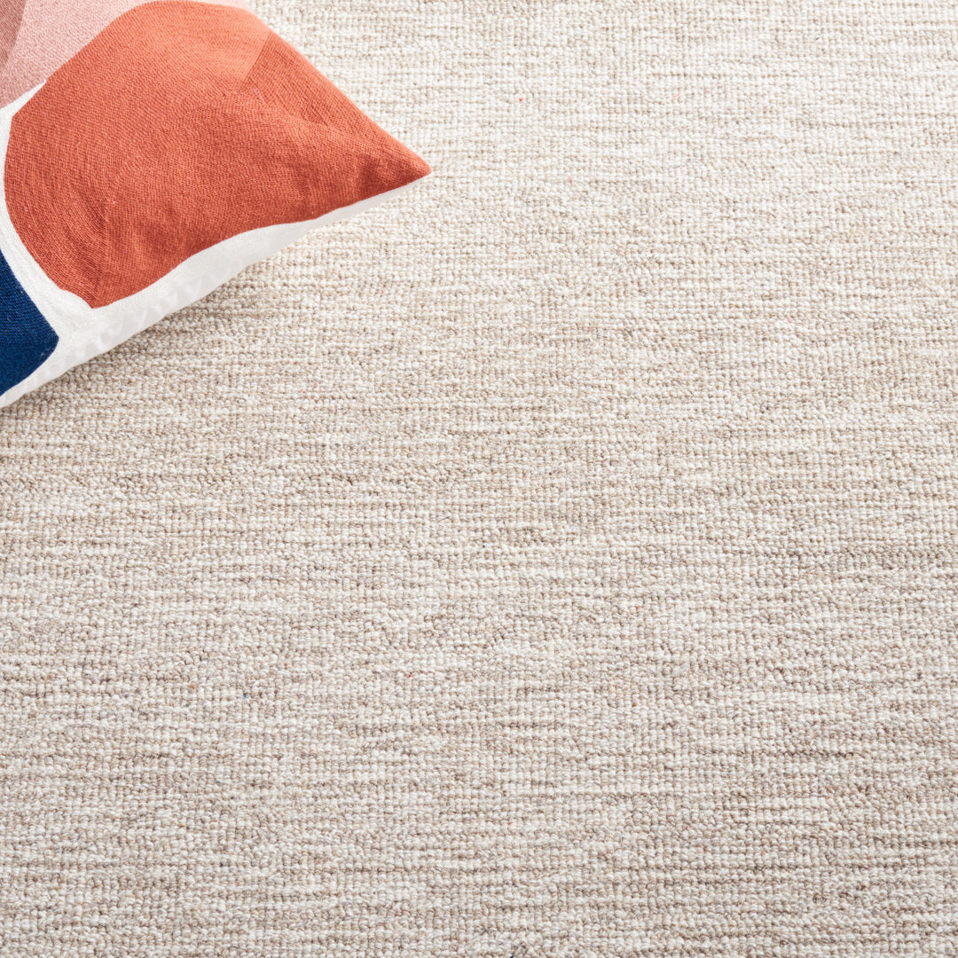 Antonyio Abstract Handmade Tufted Area Rug in Natural/Ivory Wade Logan® Rug Size: Rectangle 10' x 14'