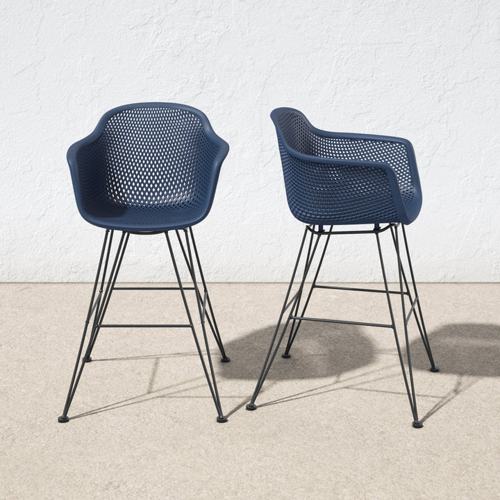 Dusti Patio Dining Armchair (Set of 2) AllModern Color: Navy