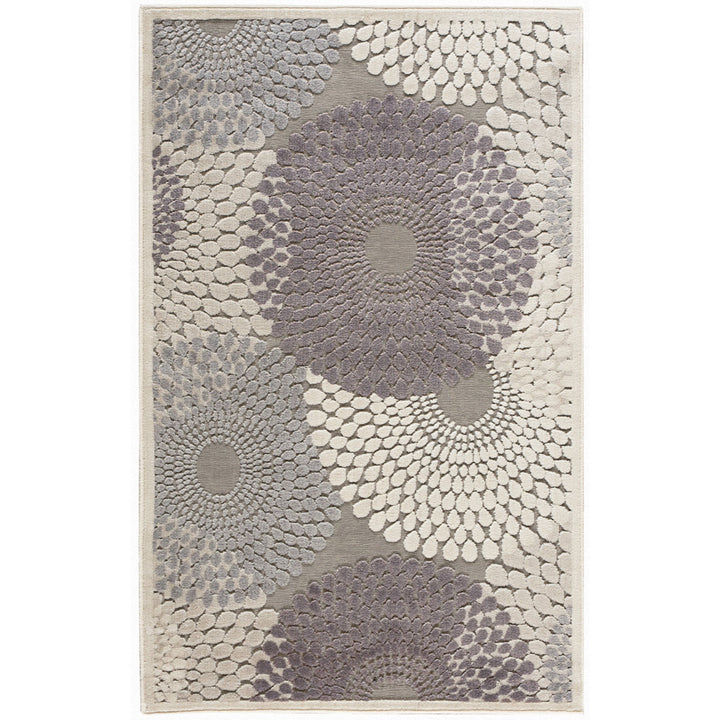 Cangelosi Geometric Gray/Ivory/Brown Area Rug Wade Logan® Rug Size: Rectangle 3'6" x 5'6"