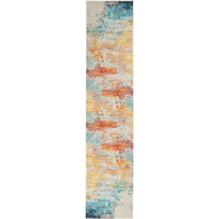 Adrihana Abstract Blue/Yellow Area Rug Williston Forge Rug Size: Runner 2'2" x 7'6"