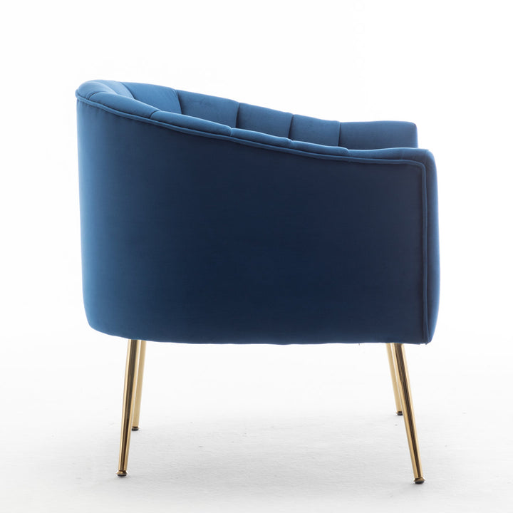 Murrow 28" W Tufted Velvet Armchair Willa Arlo™ Interiors Fabric: Navy Velvet