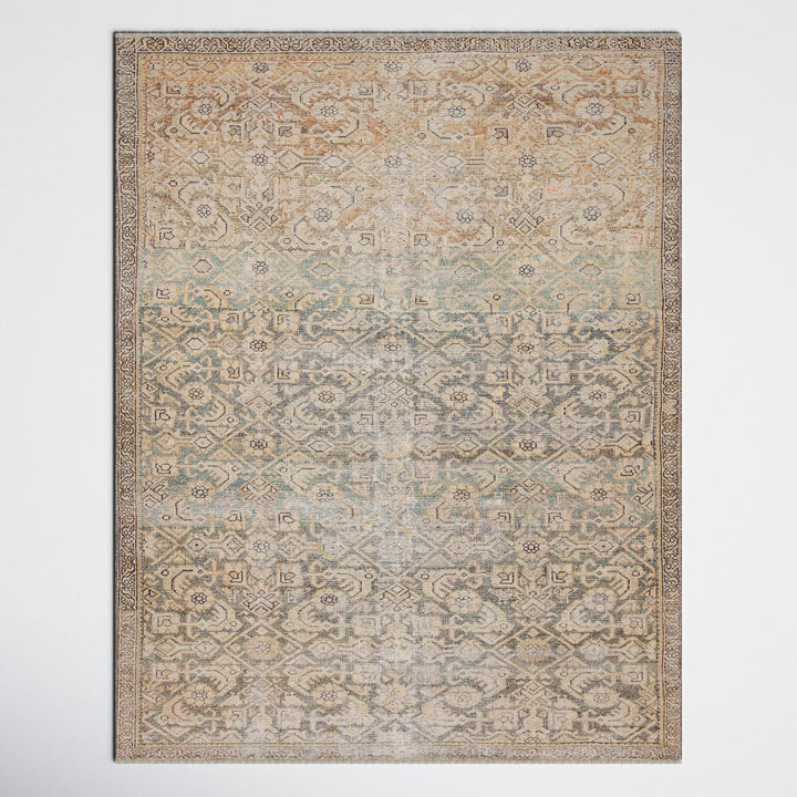 Ally Floral Southern Moss/Mallard Green/Pastel Yellow Area Rug Joss & Main Rug Size: Rectangle 7'10" x 9'10"