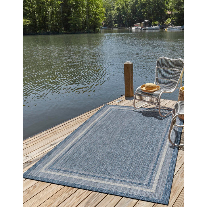 Swanee Blue Indoor / Outdoor Area Rug Arlmont & Co. Rug Size: Rectangle 3'3" x 5'3"