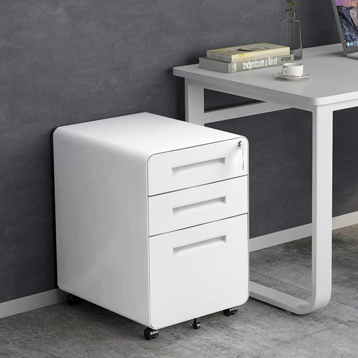 3-Drawer Vertical Filing Cabinet Ebern Designs Color: White