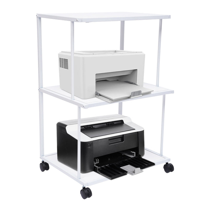 3-Shelf Office Printer Stand with Wheels YaoTown