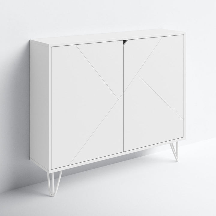Azerion 2 - Door Accent Cabinet Wade Logan® Color: White