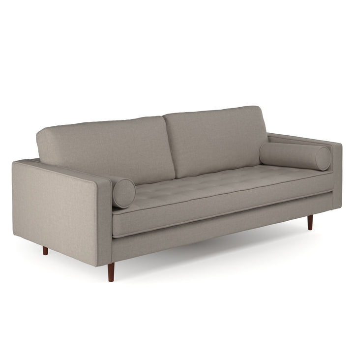 Geo 84" Upholstered Sofa AllModern Fabric: Grey Fabric