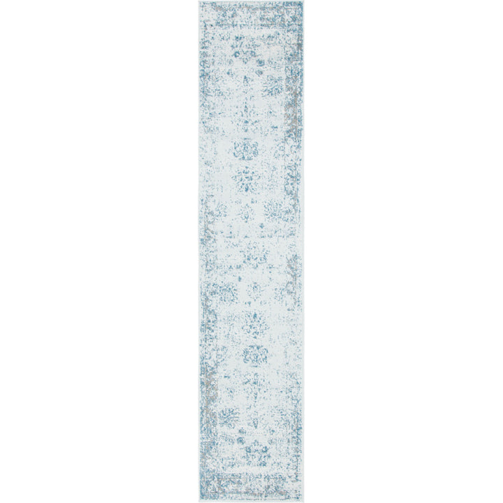 Brandt Abstract Light Blue/Navy Area Rug Mistana™ Rug Size: Runner 3'3" x 16'5"