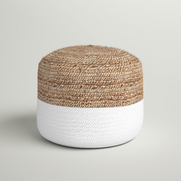 Otis 18'' Wide Round Pouf Ottoman Sand & Stable™