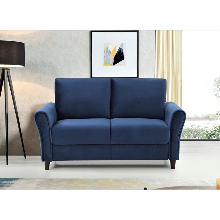 William Street Flared Arm Sofa House of Hampton® Size: 33.46" x 58.27" x 30.32" Fabric: Rose