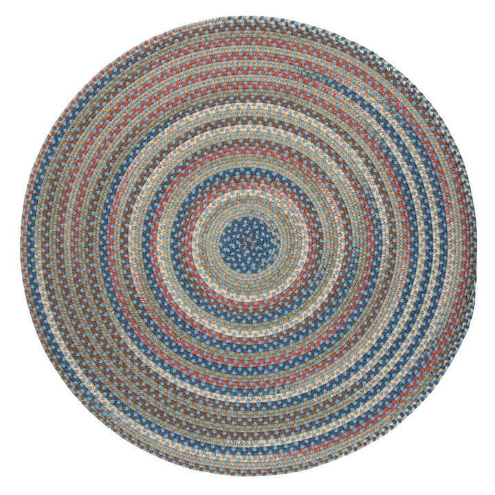 Kipton Reversible Area Rug - Light Blue Charlton Home® Rug Size: Round 7'