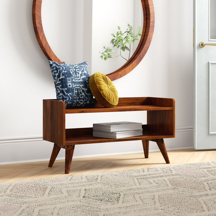 Uwais Solid Wood Shoe Storage Bench George Oliver