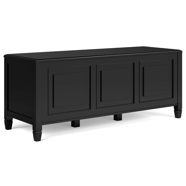 Connaught Wood Flip Top Storage Bench Simpli Home