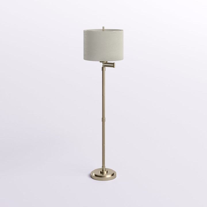 Anuksha 61" Swing Arm Floor Lamp Lark Manor™ Finish: Brushed Steel