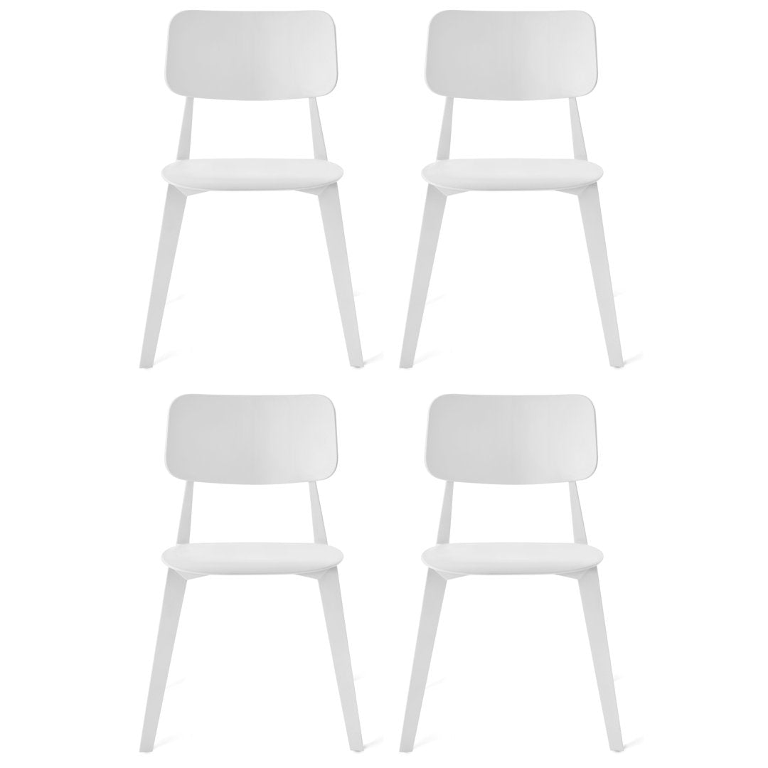 Stellar Stacking Side Chair (Set of 4) TOOU Color: White