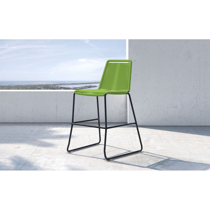Huron Patio Bar Stool AllModern Color: Green Seat Height: Counter Stool (26" Seat Height)