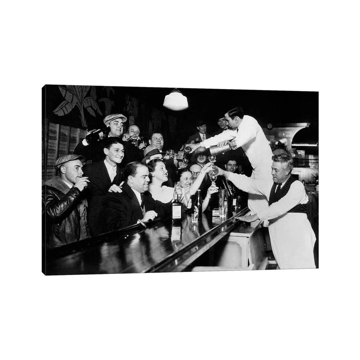 End of the Prohibition Party - Photograph Print East Urban Home Size: 12" H x 18" W x 1.5" D Format: Wrapped Canvas