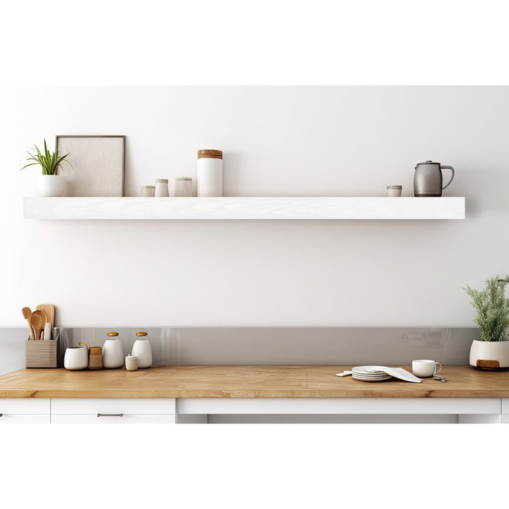 Rayne Floating Shelves Latitude Run® Size: 3" H x 55" W x 4" D Finish: White