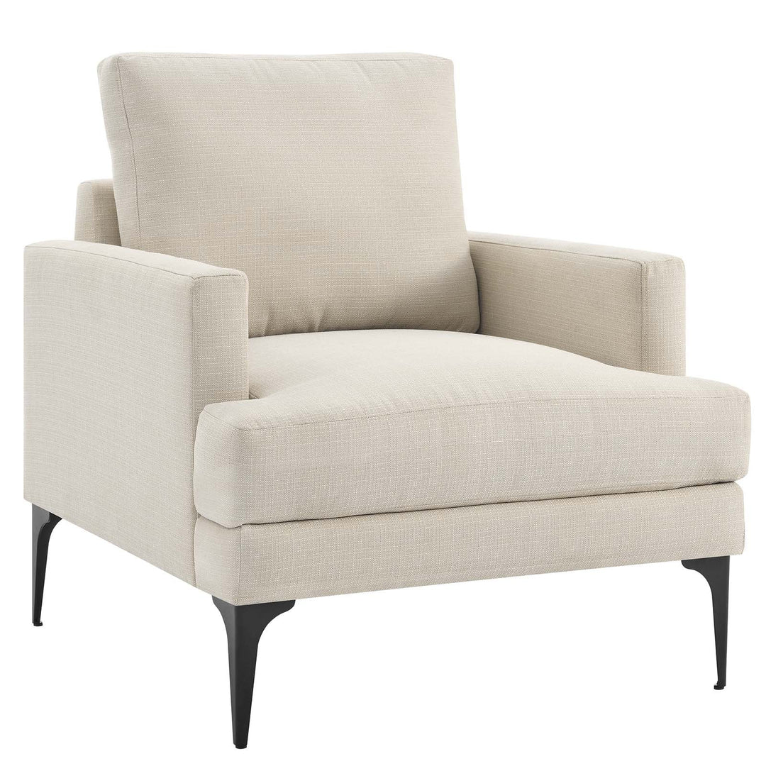 Moreva Upholstered Fabric Armchair Beige