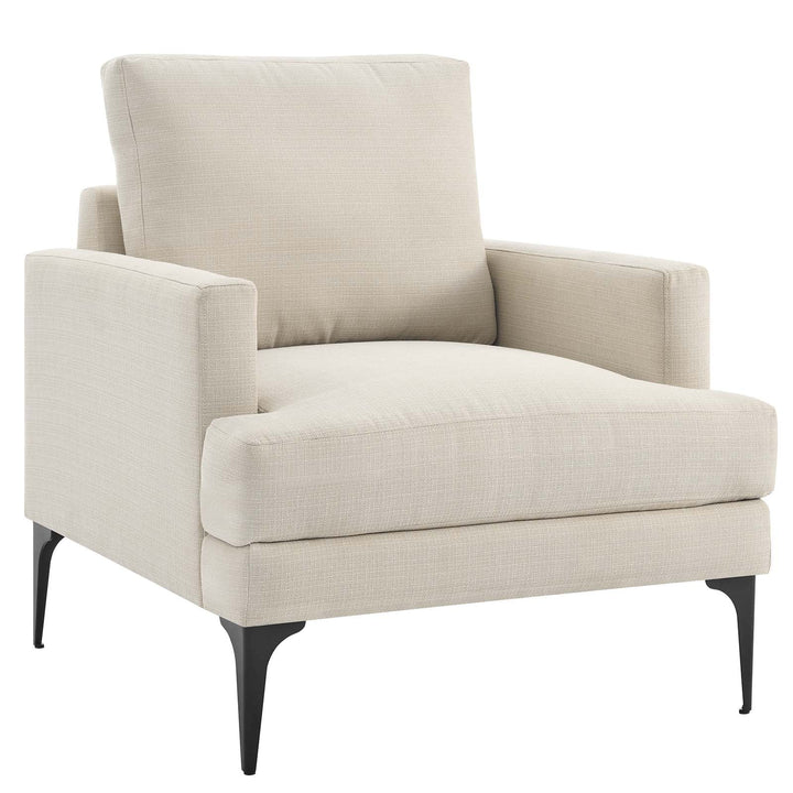Moreva Upholstered Fabric Armchair Beige