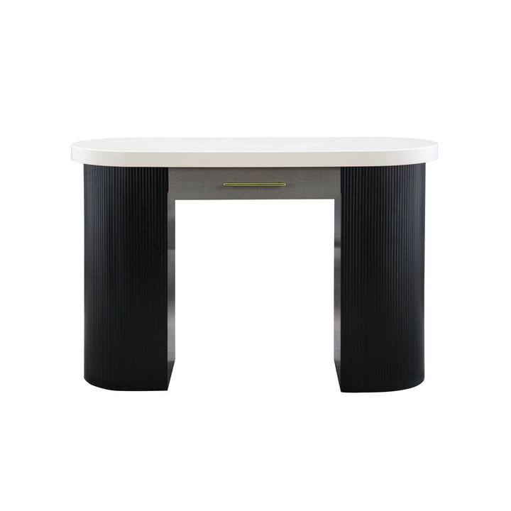 Kaima Cream and Charcoal Desk