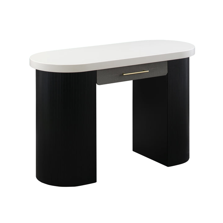 Kaima Cream and Charcoal Desk
