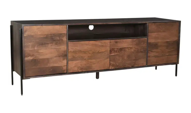 Industrial Wood Media console
