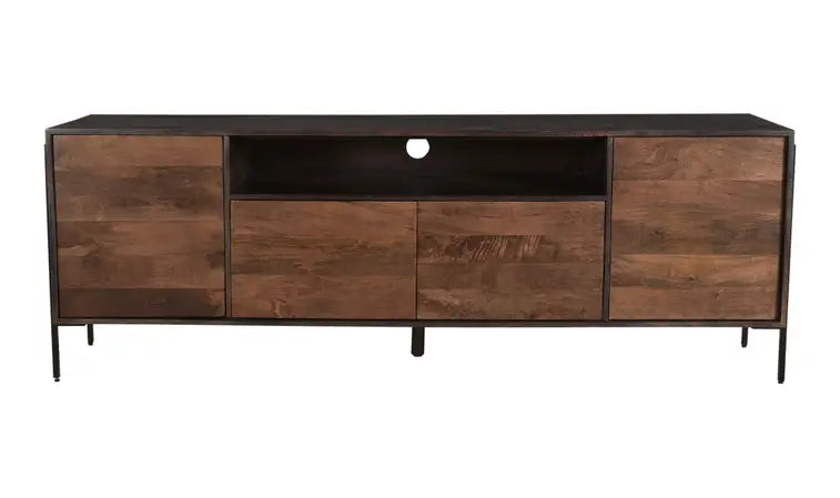 Industrial Wood Media console