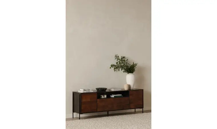 Industrial Wood Media console