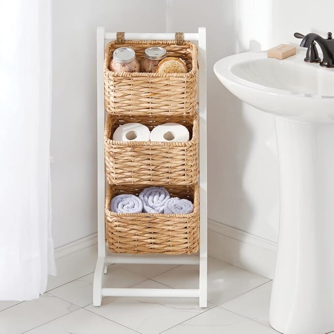 Water Hyacinth 3 Tiered Storage Baskets