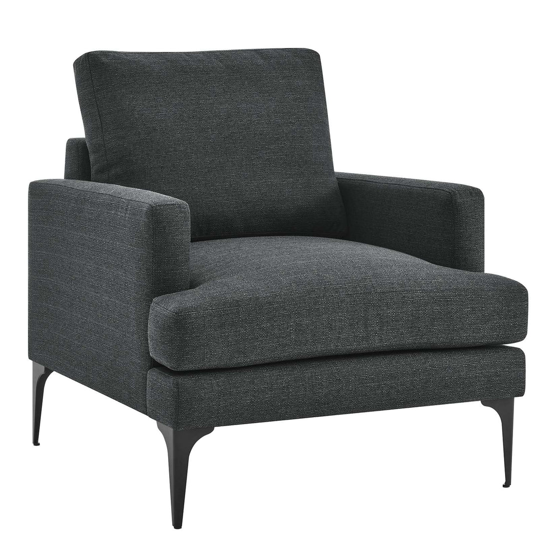 Moreva Upholstered Fabric Armchair Gray