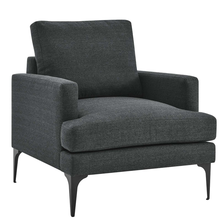 Moreva Upholstered Fabric Armchair Gray
