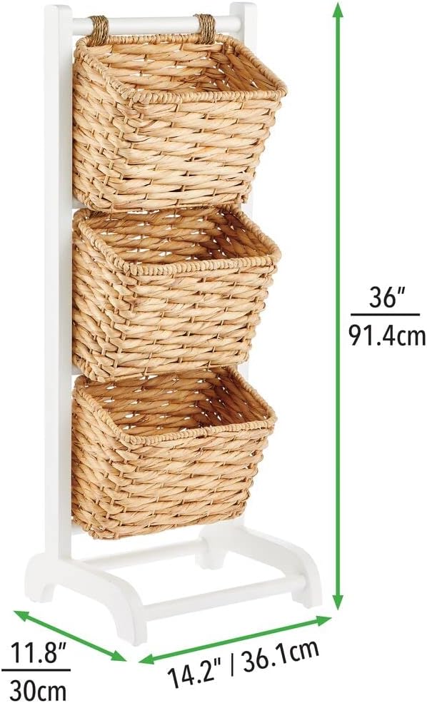 Water Hyacinth 3 Tiered Storage Baskets