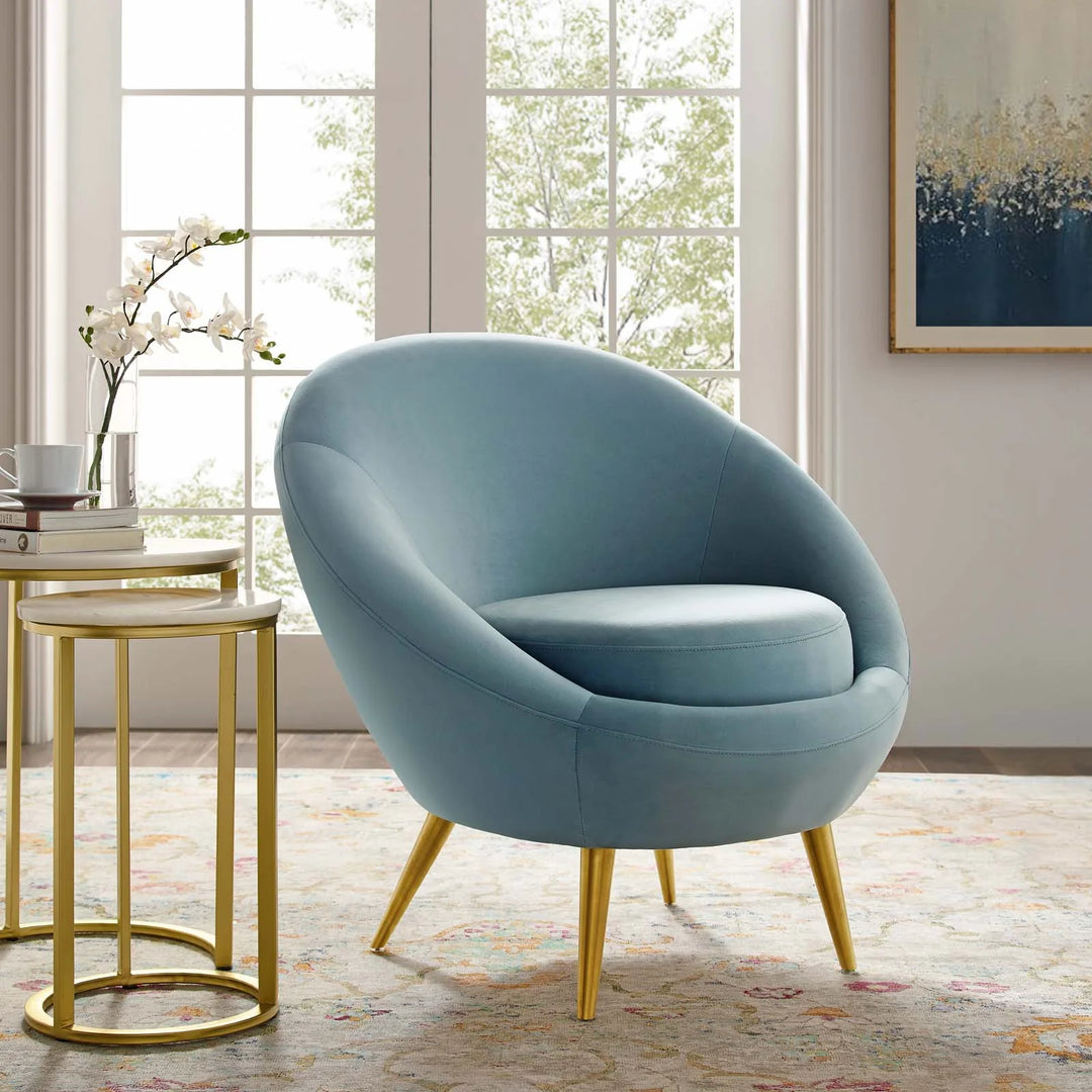 Serca Perfomance Velvet Accent Chair