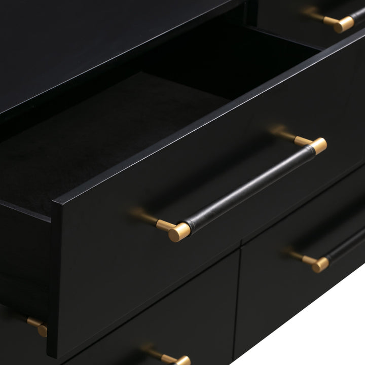Trinity Black 6 Drawer Dresser