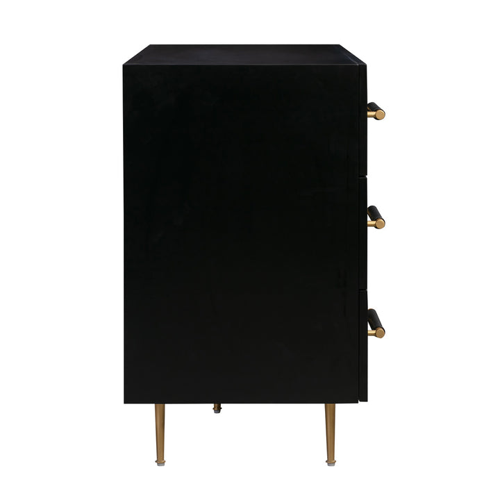 Trinity Black 6 Drawer Dresser