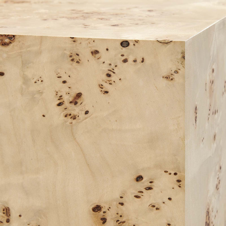 Burlin Square Coffee Table Natural Burl