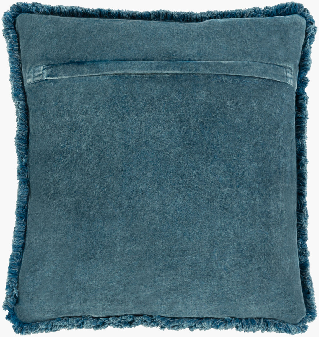 Fringed Cotton Velvet Pillow 20" wiht Poly insert
