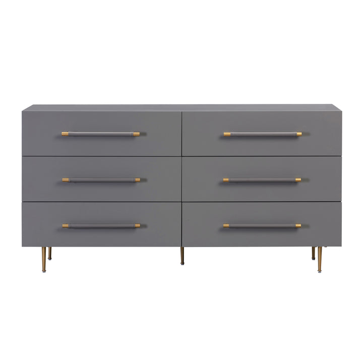 Neptune Grey 6 Drawer Dresser