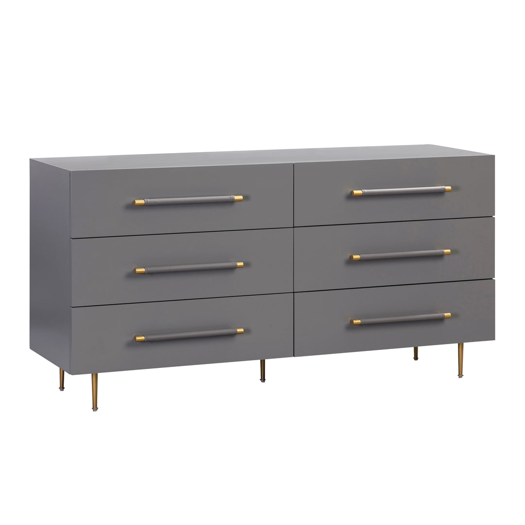 Neptune Grey 6 Drawer Dresser