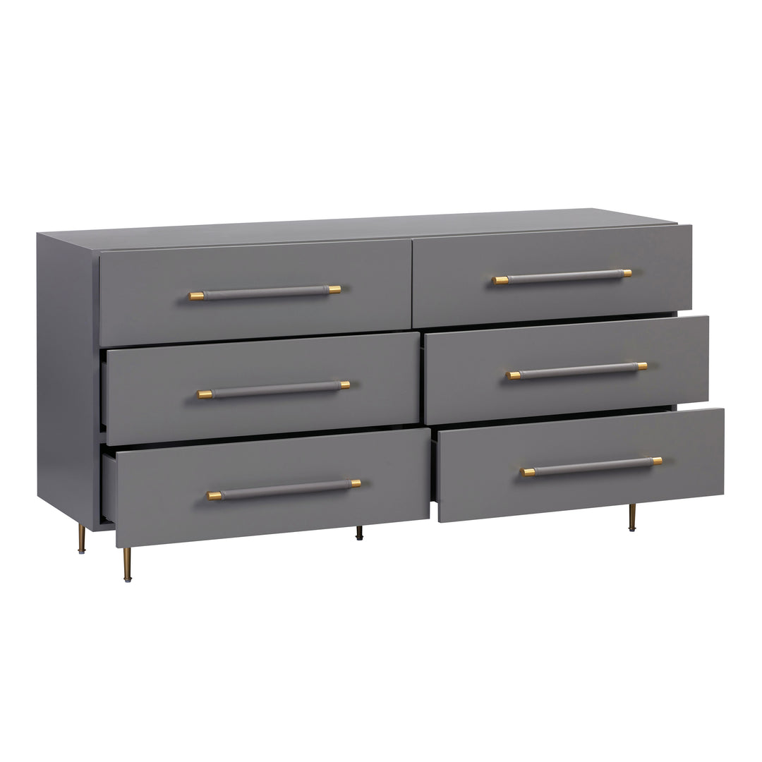 Neptune Grey 6 Drawer Dresser