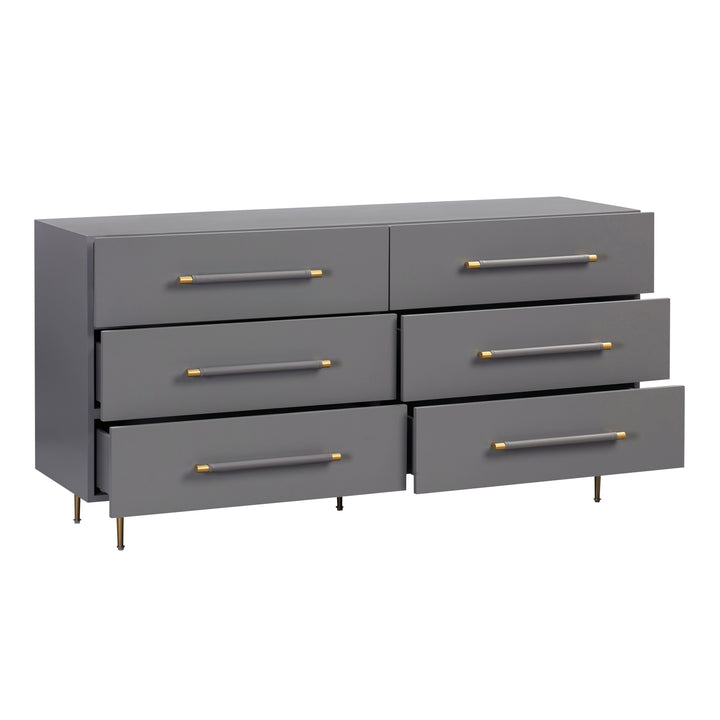 Neptune Grey 6 Drawer Dresser