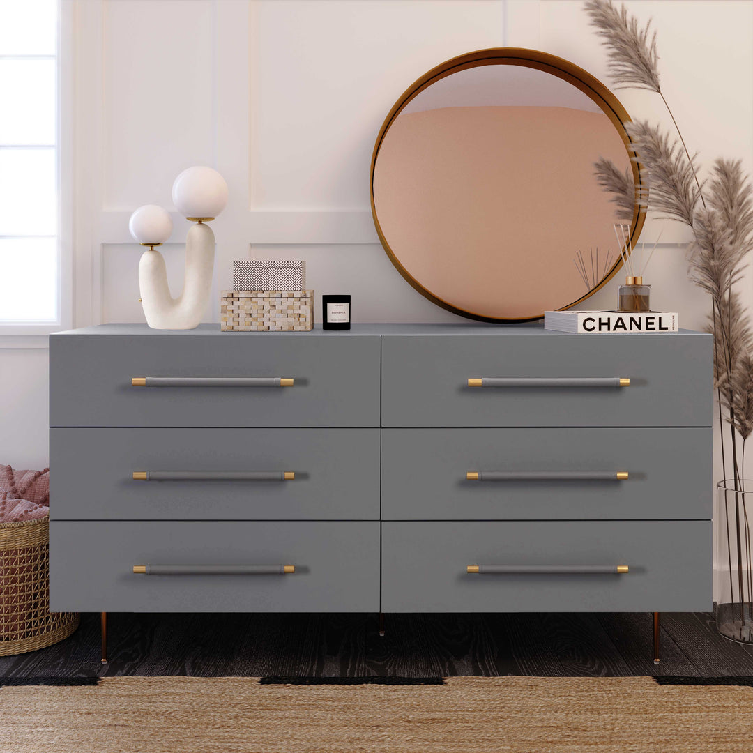 Neptune Grey 6 Drawer Dresser