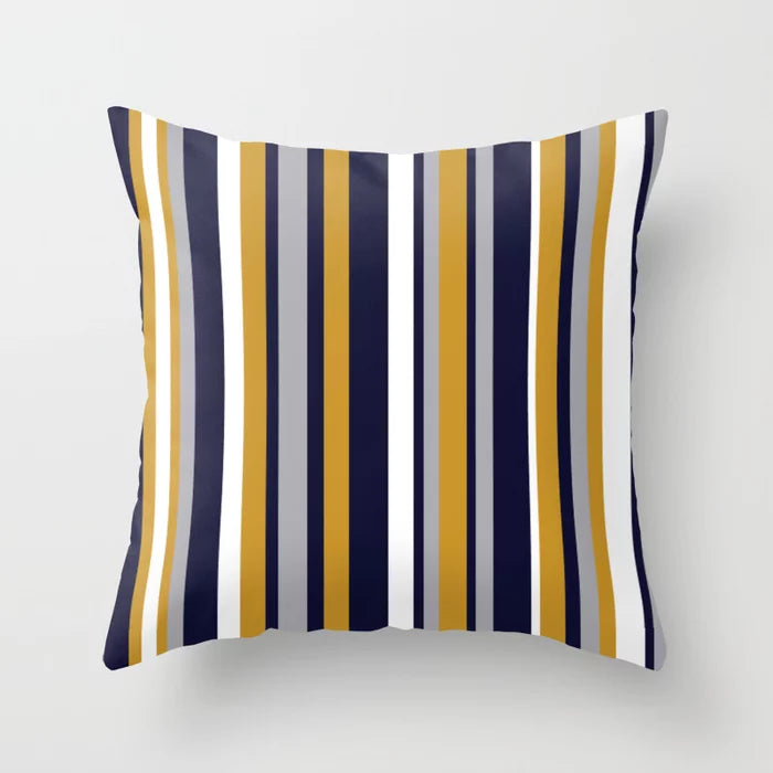 Modern Stripes Minimalist Color Block Throw Pillow With Insert-18"x18"