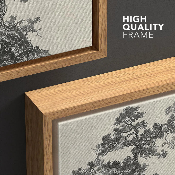 Artistic Tree Drawing on Rocky Cliff Modern Art By wall26