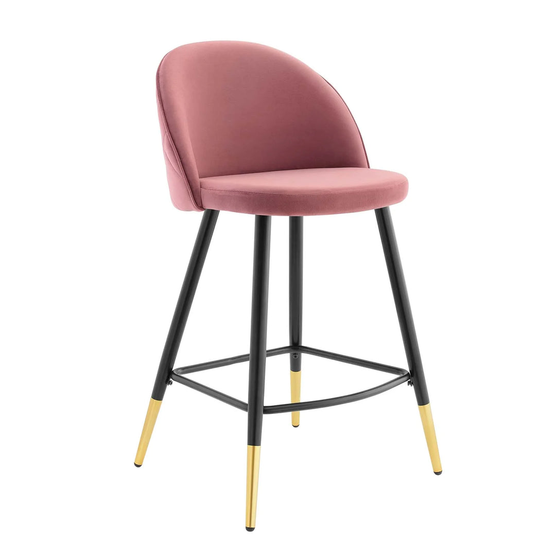 Rory Stool Velvet Counter Stools, Set of 2