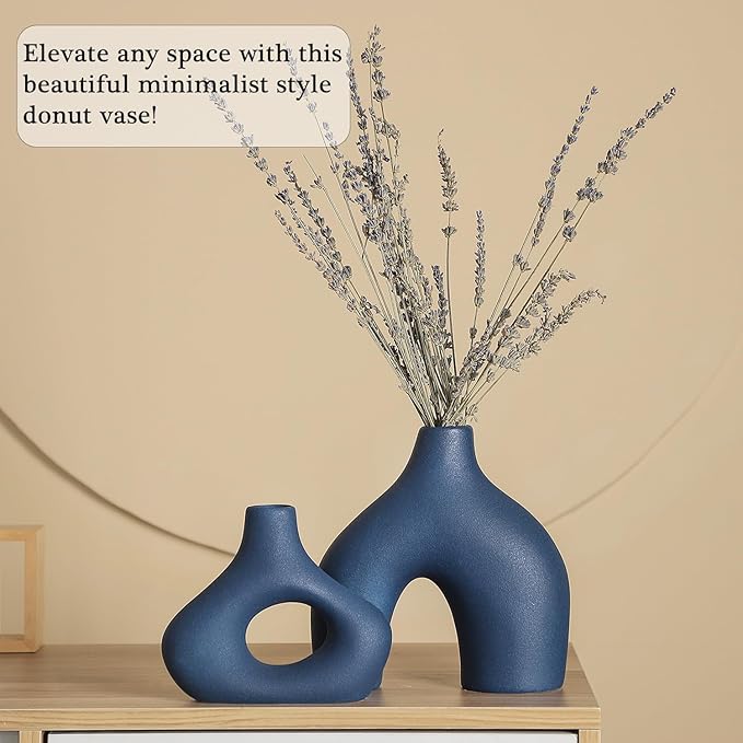 Cemabt Blue Ceramic Vase Large