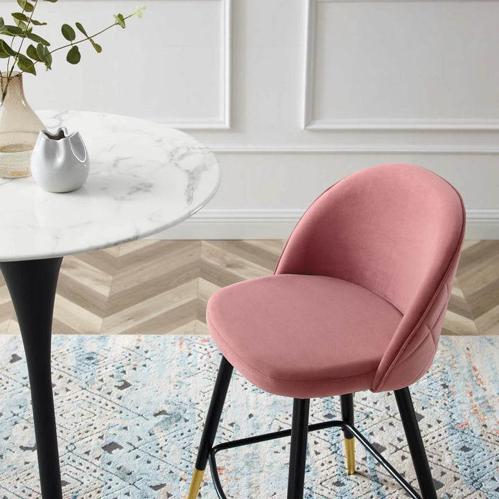 Rory Stool Velvet Counter Stools, Set of 2
